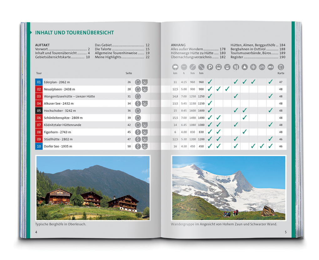 Weitere Ansicht: KOMPASS Wanderführer Osttirol, Venediger- und Glocknergruppe, Defereggental, Lienzer Dolomiten, 50 Touren mit Extra-Tourenkarte | Mark Zahel