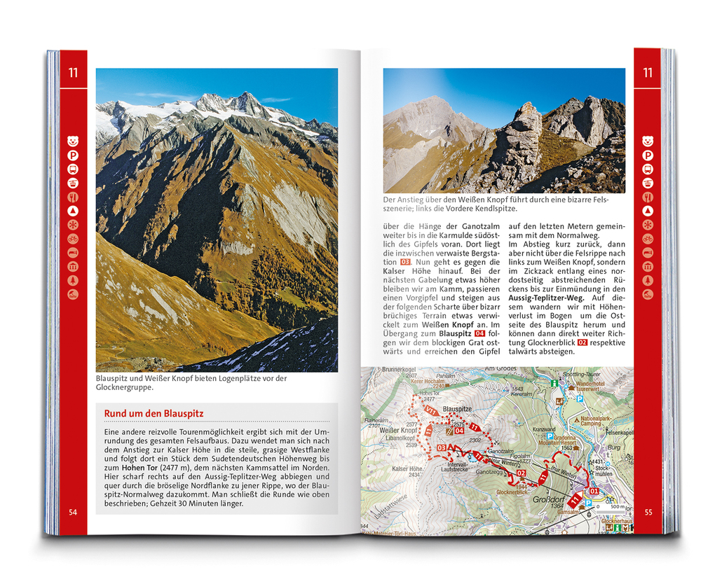 Weitere Ansicht: KOMPASS Wanderführer Osttirol, Venediger- und Glocknergruppe, Defereggental, Lienzer Dolomiten, 50 Touren mit Extra-Tourenkarte | Mark Zahel