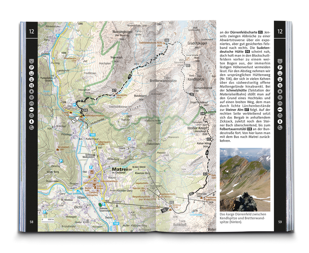 Weitere Ansicht: KOMPASS Wanderführer Osttirol, Venediger- und Glocknergruppe, Defereggental, Lienzer Dolomiten, 50 Touren mit Extra-Tourenkarte | Mark Zahel