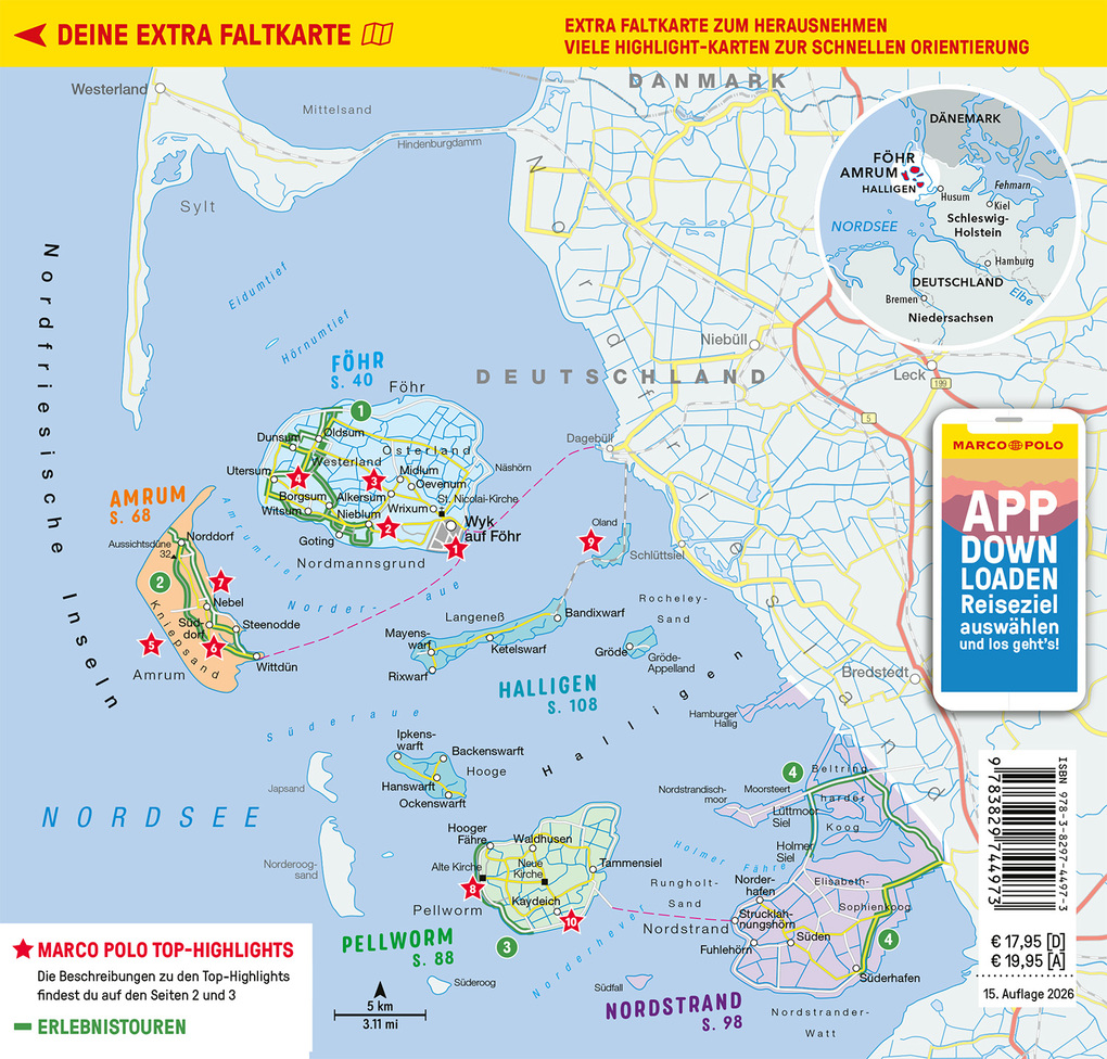 Weitere Ansicht: MARCO POLO Reiseführer Föhr, Amrum, Pellworm, Nordstrand, Halligen | Arnd M. Schuppius