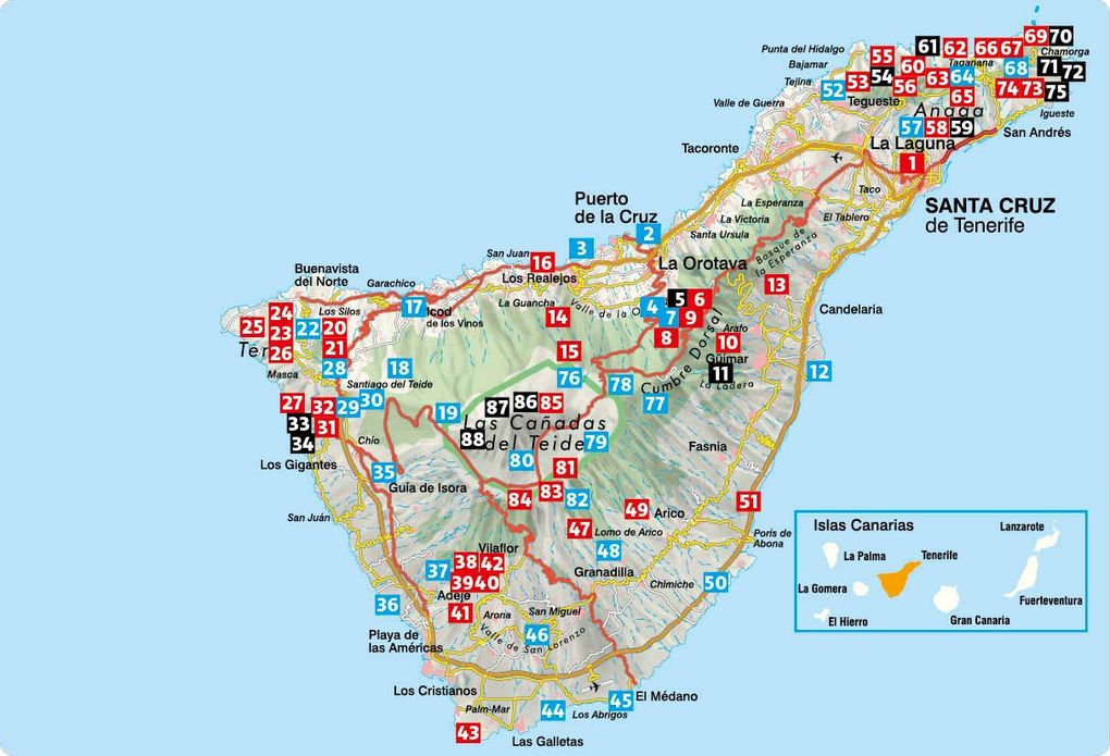 Weitere Ansicht: ROTHER Wanderführer Teneriffa. 88 Touren auf der 'Insel der Glückseligen' | Klaus Wolfsperger, Annette Wolfsperger