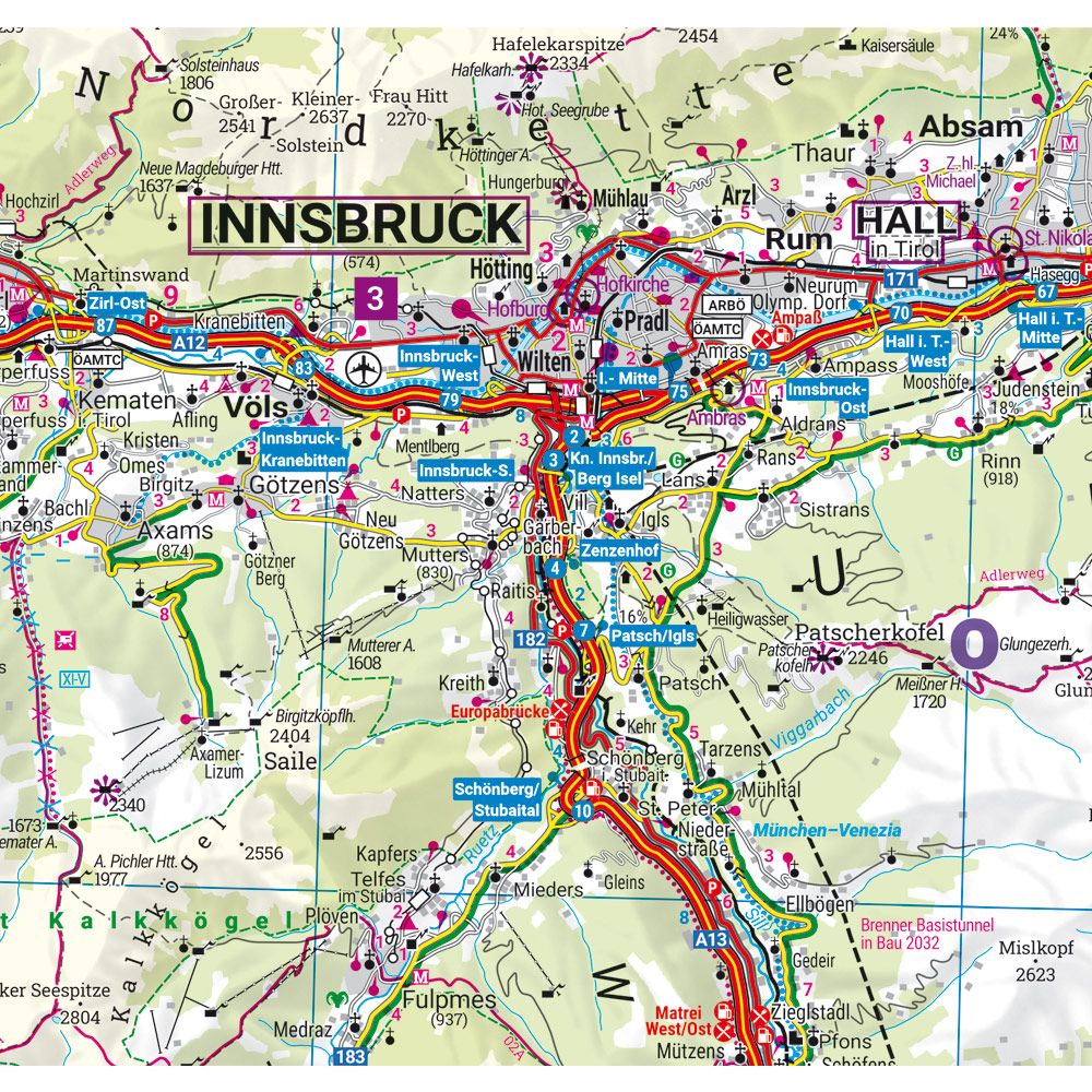 Weitere Ansicht: freytag & berndt Straßenkarte Tirol 1:150.000