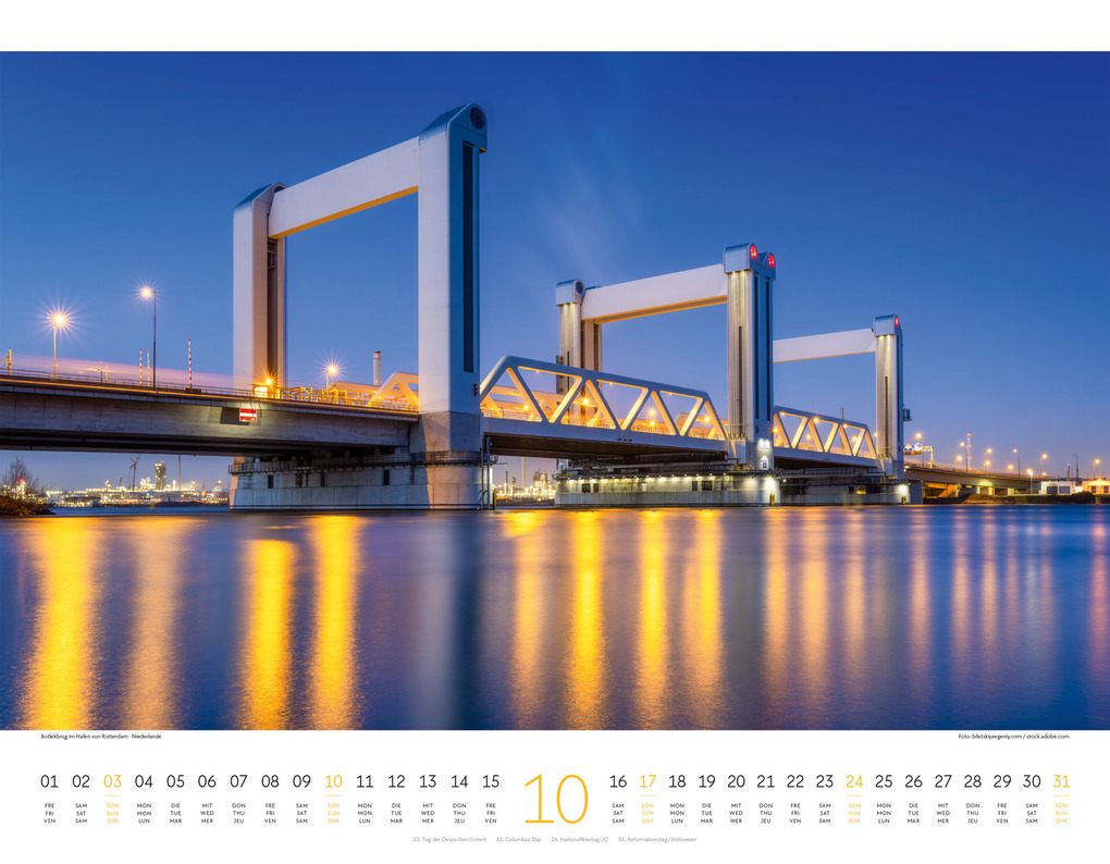 Weitere Ansicht: Brücken Kalender 2027 | Ackermann Kunstverlag GmbH