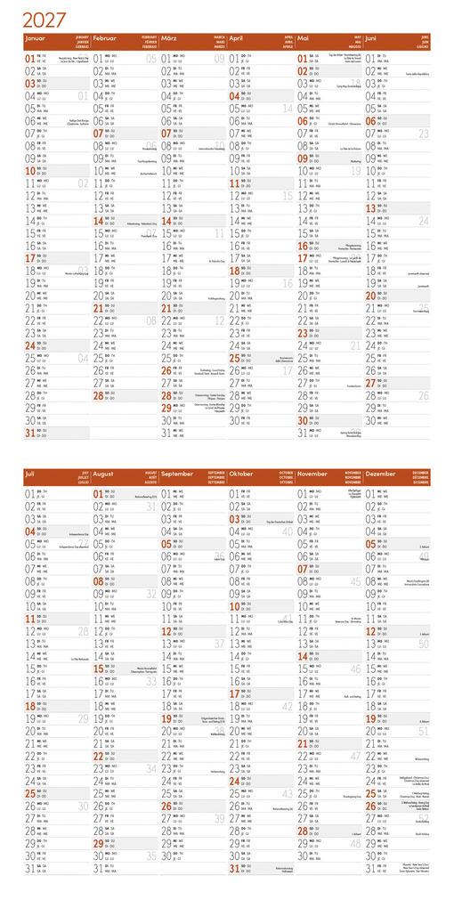 Weitere Ansicht: Deutschland Kalender 2027 - 30x30 - Art12 | Ackermann Kunstverlag GmbH