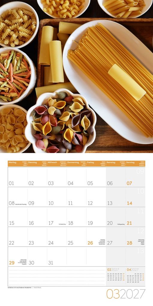 Weitere Ansicht: Food Kalender 2027 - 30x30 - Art12 | Ackermann Kunstverlag GmbH