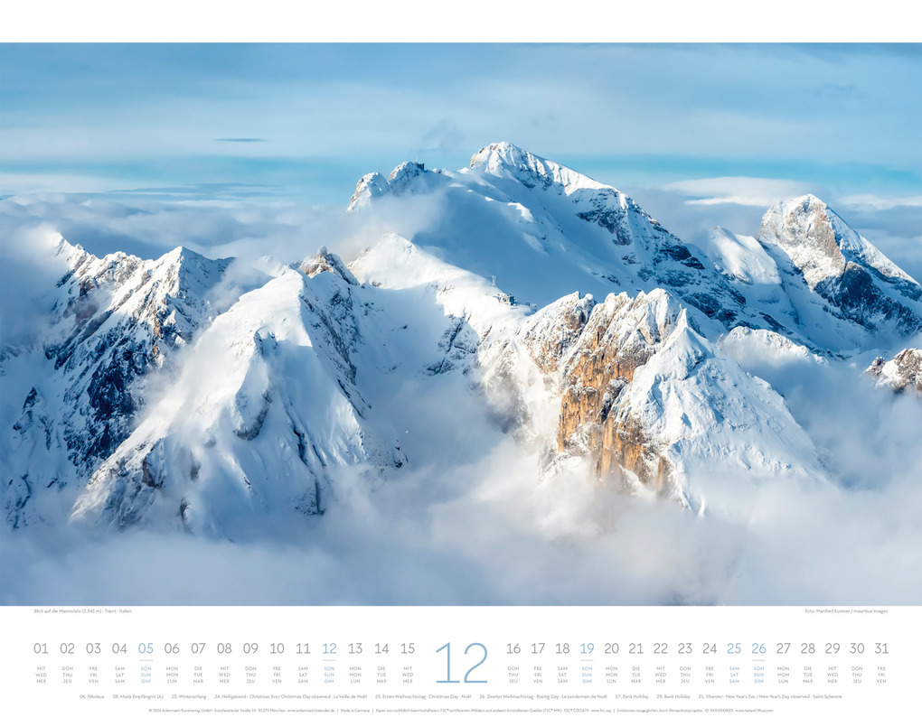 Weitere Ansicht: Bergwelt Dolomiten Kalender 2027 | Ackermann Kunstverlag GmbH