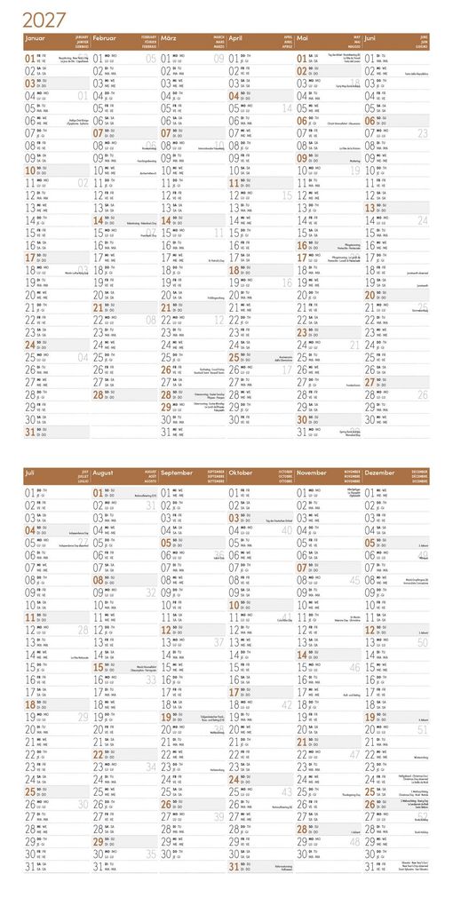 Weitere Ansicht: Elefanten Kalender 2027 - 30x30 - Art12 | Ackermann Kunstverlag GmbH