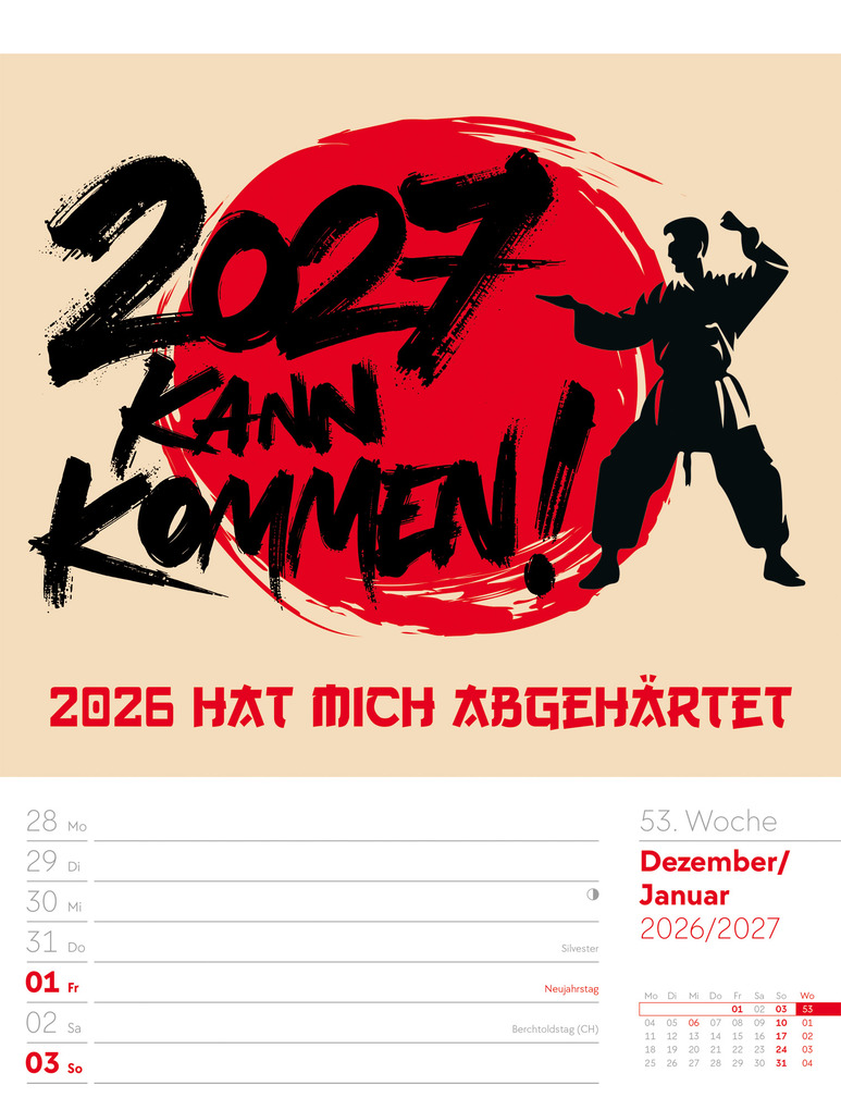 Weitere Ansicht: Klartext Sprüchekalender Wochenplaner 2027 | Ackermann Kunstverlag GmbH