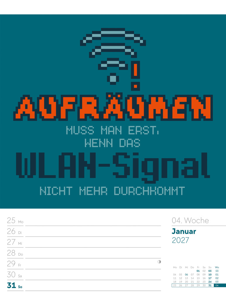 Weitere Ansicht: Klartext Sprüchekalender Wochenplaner 2027 | Ackermann Kunstverlag GmbH