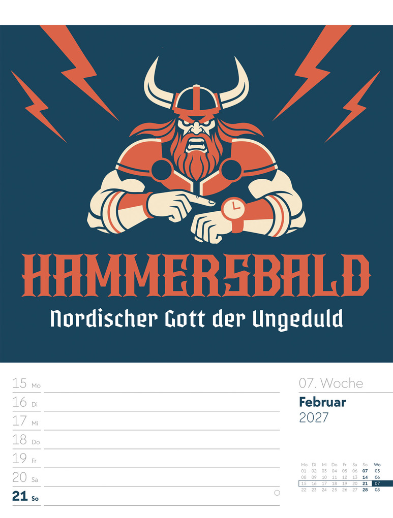 Weitere Ansicht: Klartext Sprüchekalender Wochenplaner 2027 | Ackermann Kunstverlag GmbH