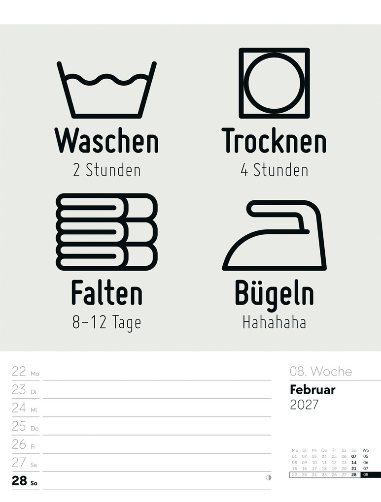 Weitere Ansicht: Klartext Sprüchekalender Wochenplaner 2027 | Ackermann Kunstverlag GmbH