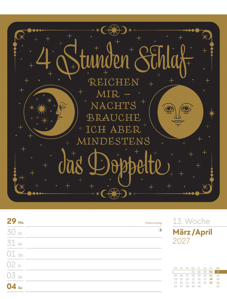 Weitere Ansicht: Klartext Sprüchekalender Wochenplaner 2027 | Ackermann Kunstverlag GmbH