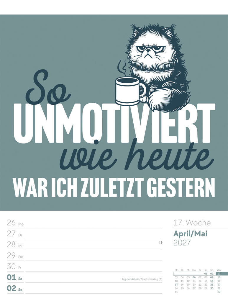 Weitere Ansicht: Klartext Sprüchekalender Wochenplaner 2027 | Ackermann Kunstverlag GmbH