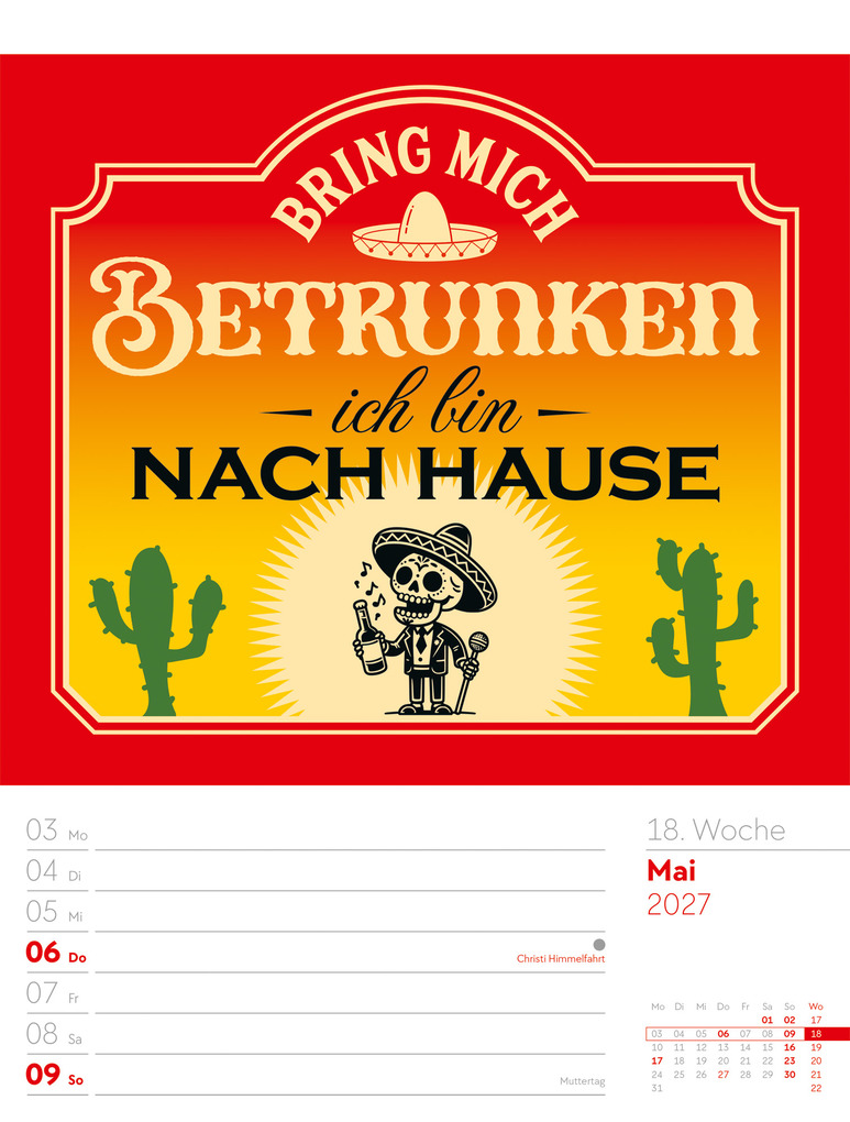 Weitere Ansicht: Klartext Sprüchekalender Wochenplaner 2027 | Ackermann Kunstverlag GmbH