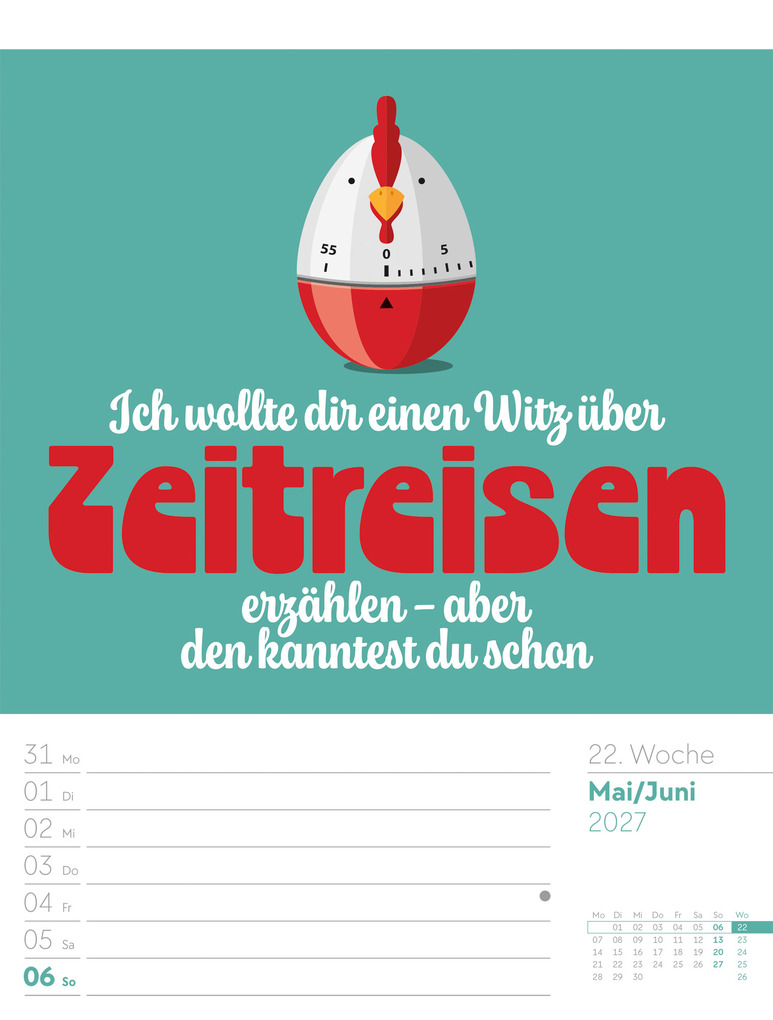 Weitere Ansicht: Klartext Sprüchekalender Wochenplaner 2027 | Ackermann Kunstverlag GmbH