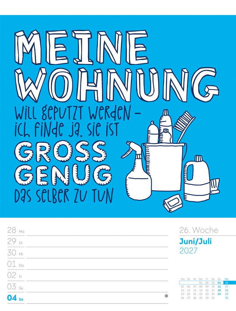 Weitere Ansicht: Klartext Sprüchekalender Wochenplaner 2027 | Ackermann Kunstverlag GmbH
