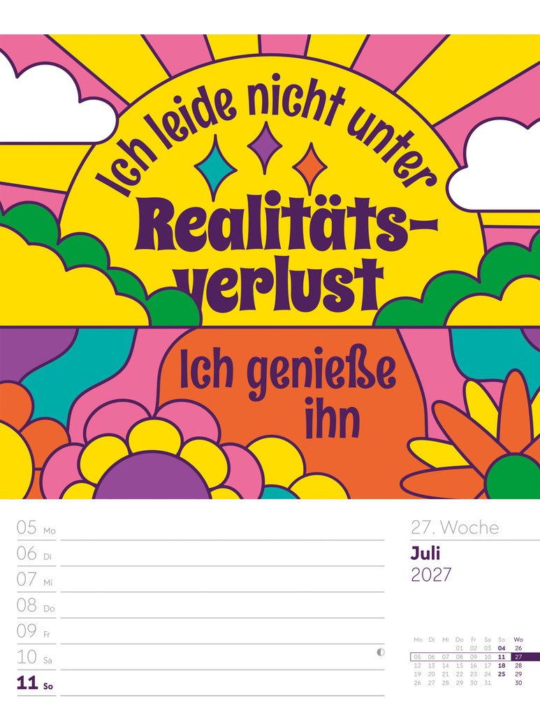 Weitere Ansicht: Klartext Sprüchekalender Wochenplaner 2027 | Ackermann Kunstverlag GmbH