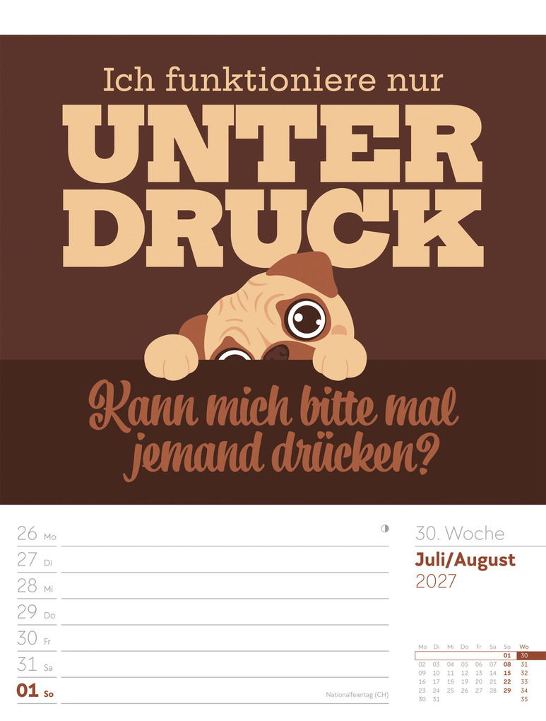Weitere Ansicht: Klartext Sprüchekalender Wochenplaner 2027 | Ackermann Kunstverlag GmbH