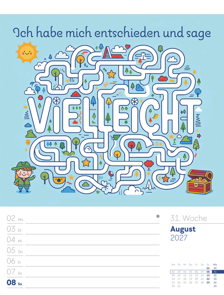 Weitere Ansicht: Klartext Sprüchekalender Wochenplaner 2027 | Ackermann Kunstverlag GmbH