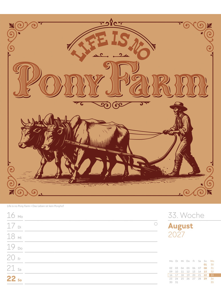 Weitere Ansicht: Klartext Sprüchekalender Wochenplaner 2027 | Ackermann Kunstverlag GmbH