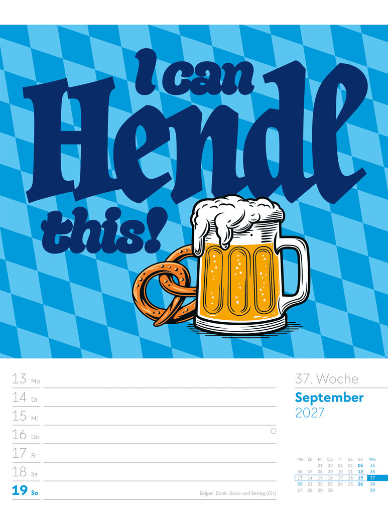 Weitere Ansicht: Klartext Sprüchekalender Wochenplaner 2027 | Ackermann Kunstverlag GmbH