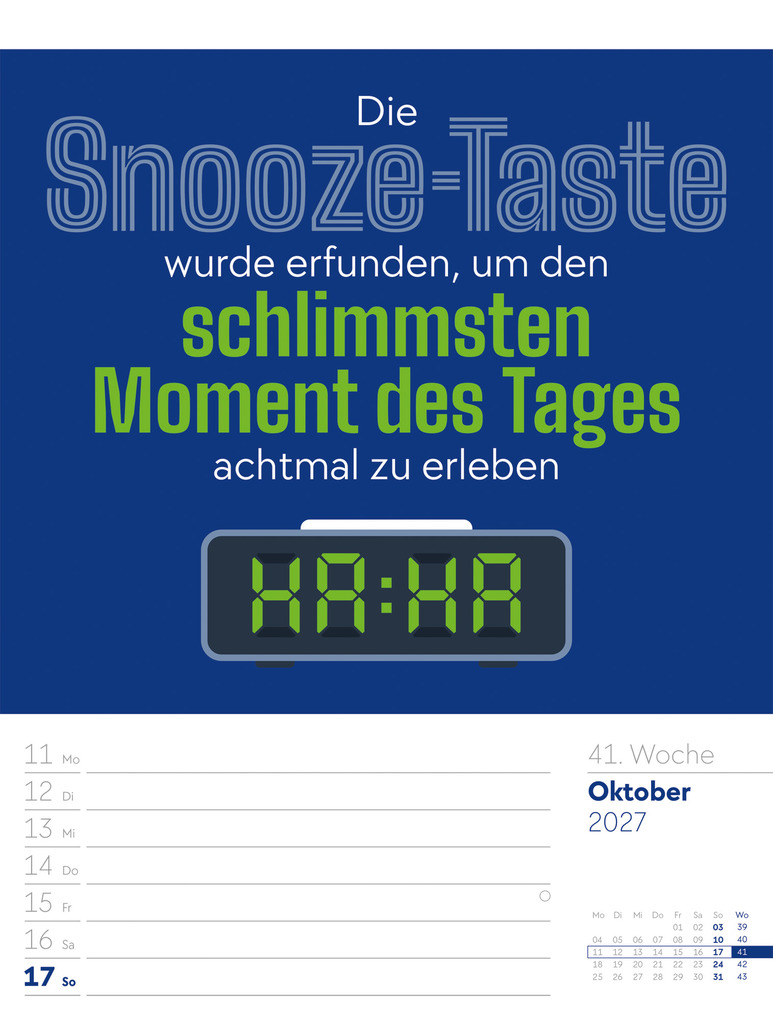 Weitere Ansicht: Klartext Sprüchekalender Wochenplaner 2027 | Ackermann Kunstverlag GmbH