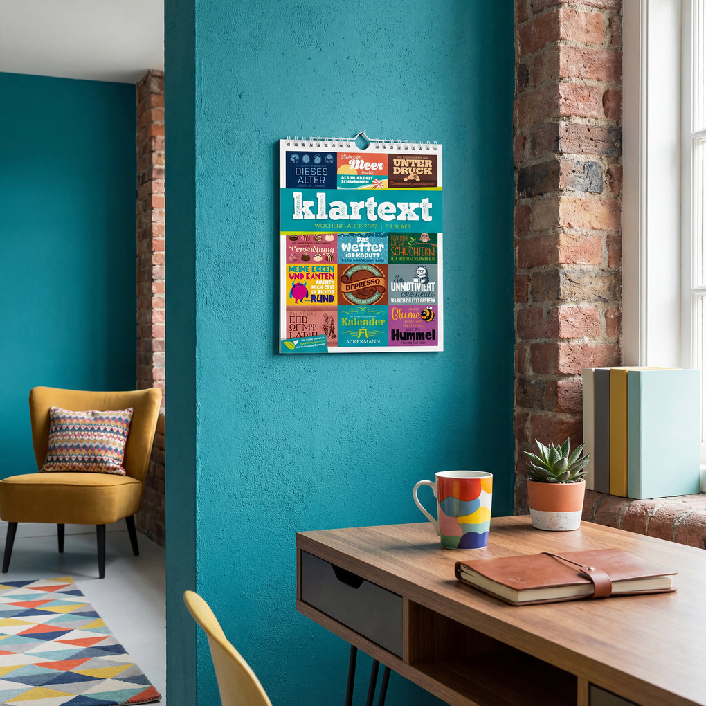 Weitere Ansicht: Klartext Sprüchekalender Wochenplaner 2027 | Ackermann Kunstverlag GmbH