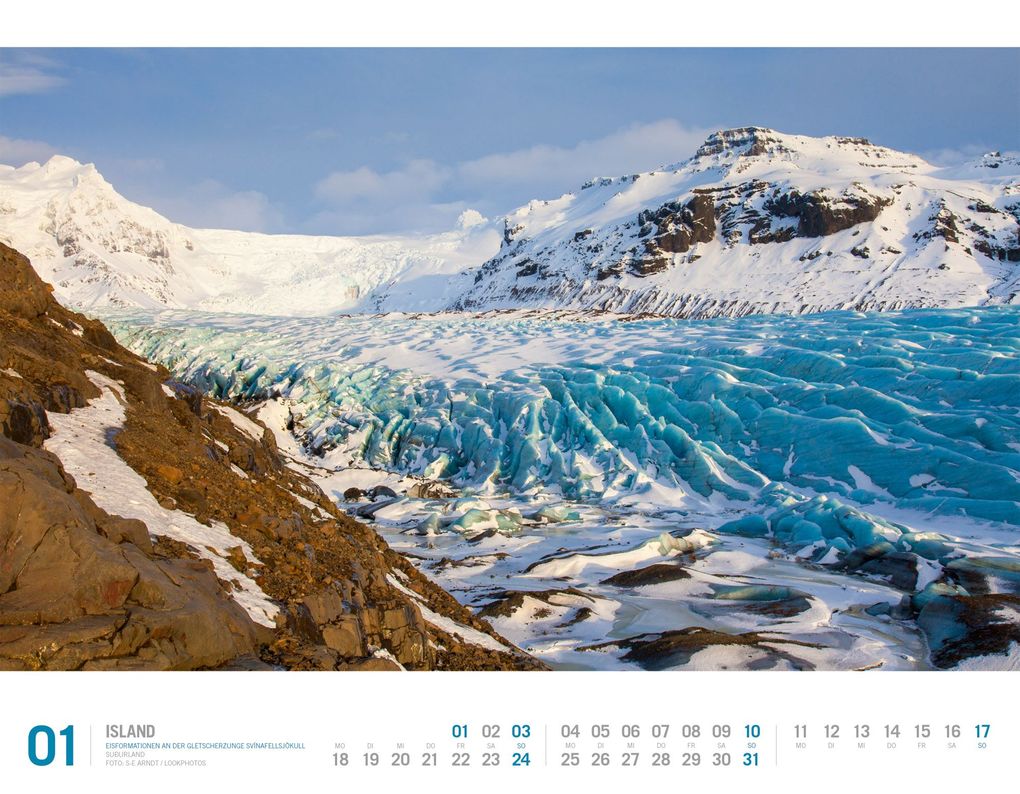 Weitere Ansicht: Island Kalender 2027 | Unterwegs zwischen Gletschern und Geysiren | Ackermann Kunstverlag GmbH