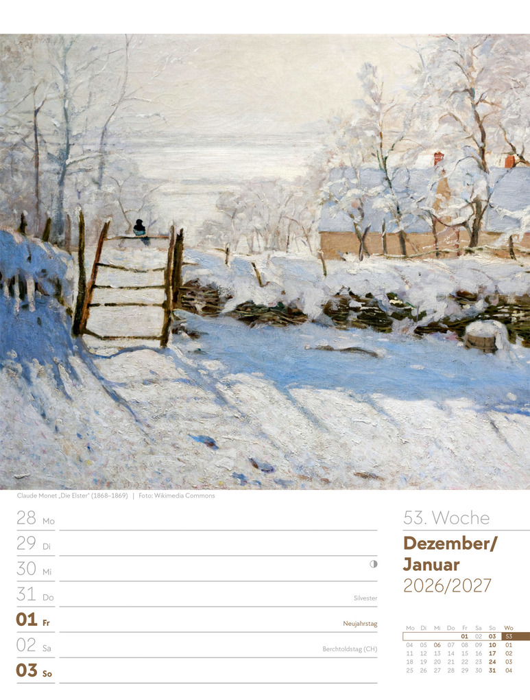 Weitere Ansicht: Kunstwelt Wochenplaner Kalender 2027 | Impressionismus und Klassische Moderne | Ackermann Kunstverlag GmbH