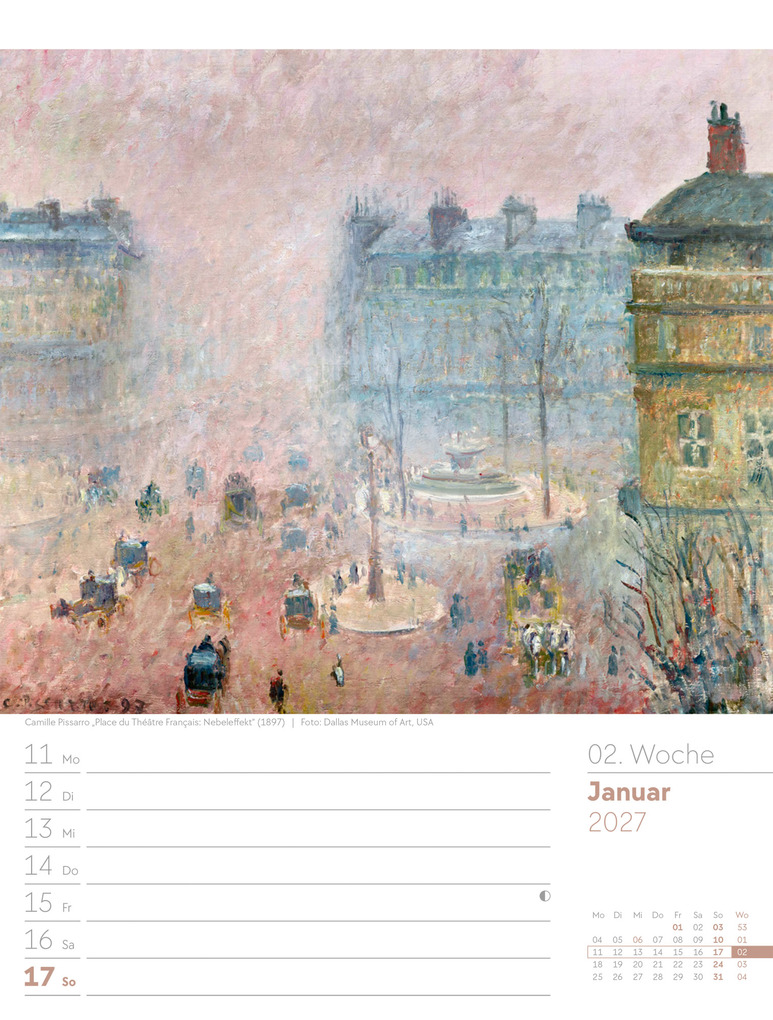 Weitere Ansicht: Kunstwelt Wochenplaner Kalender 2027 | Impressionismus und Klassische Moderne | Ackermann Kunstverlag GmbH