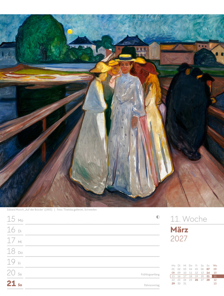Weitere Ansicht: Kunstwelt Wochenplaner Kalender 2027 | Impressionismus und Klassische Moderne | Ackermann Kunstverlag GmbH
