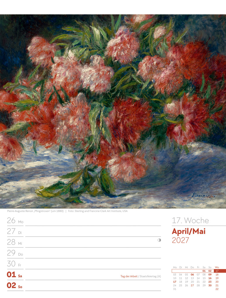 Weitere Ansicht: Kunstwelt Wochenplaner Kalender 2027 | Impressionismus und Klassische Moderne | Ackermann Kunstverlag GmbH