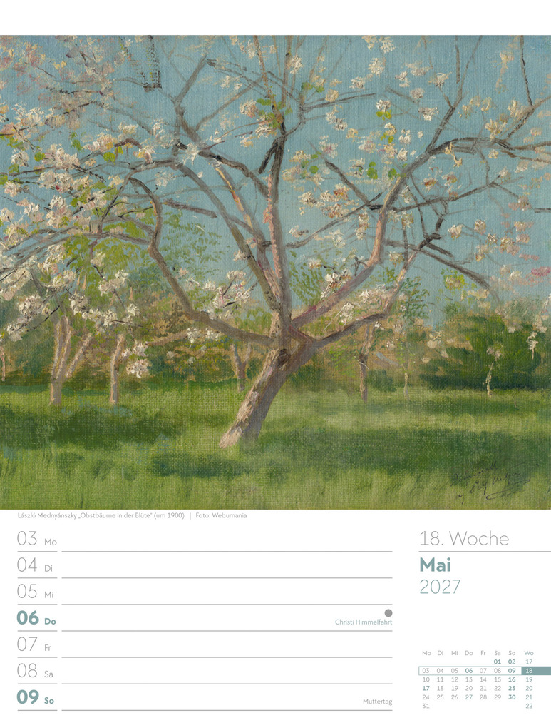 Weitere Ansicht: Kunstwelt Wochenplaner Kalender 2027 | Impressionismus und Klassische Moderne | Ackermann Kunstverlag GmbH