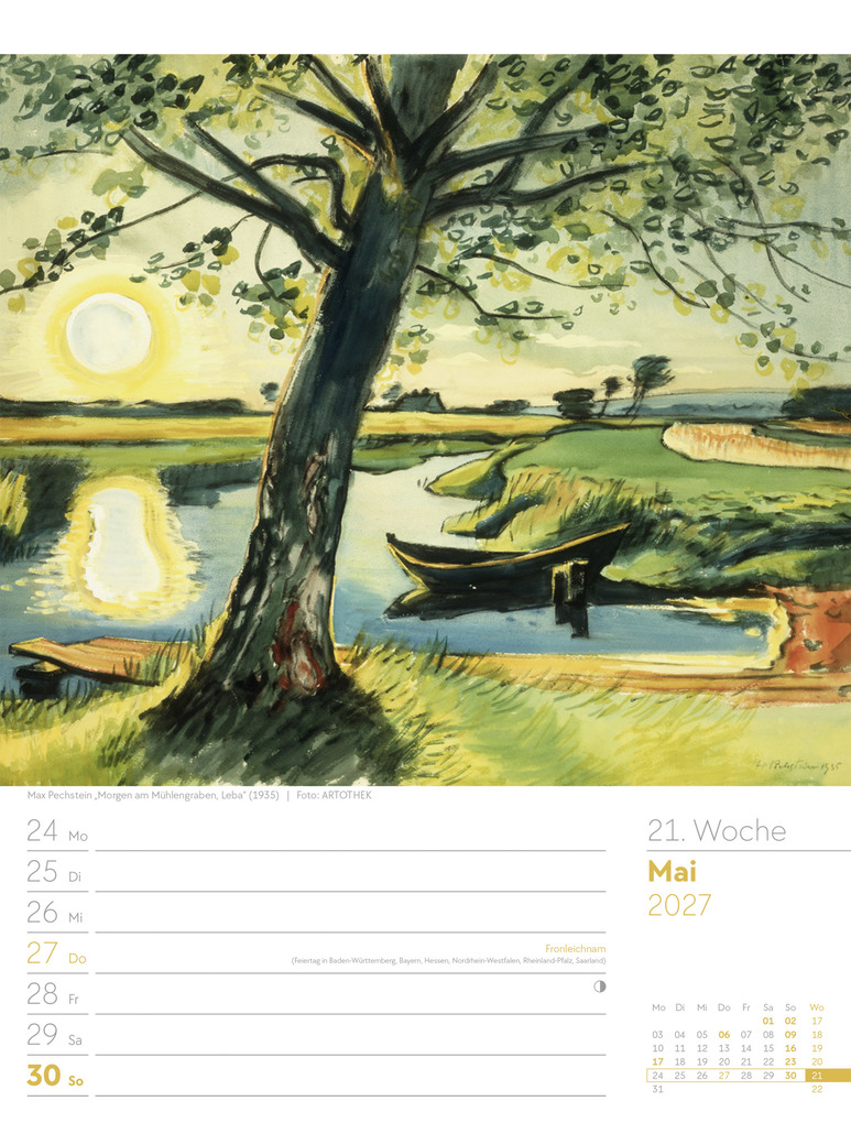 Weitere Ansicht: Kunstwelt Wochenplaner Kalender 2027 | Impressionismus und Klassische Moderne | Ackermann Kunstverlag GmbH