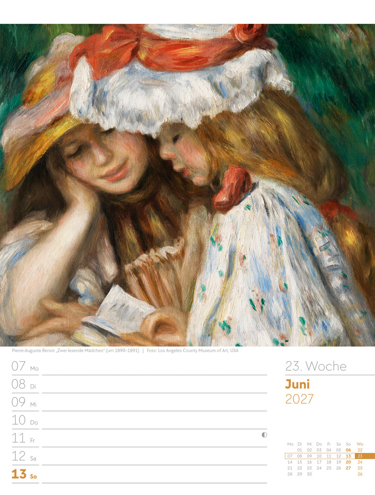 Weitere Ansicht: Kunstwelt Wochenplaner Kalender 2027 | Impressionismus und Klassische Moderne | Ackermann Kunstverlag GmbH