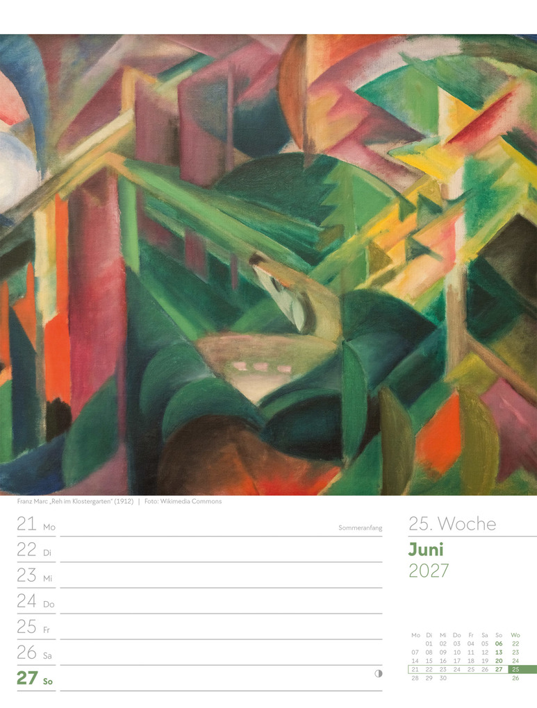 Weitere Ansicht: Kunstwelt Wochenplaner Kalender 2027 | Impressionismus und Klassische Moderne | Ackermann Kunstverlag GmbH