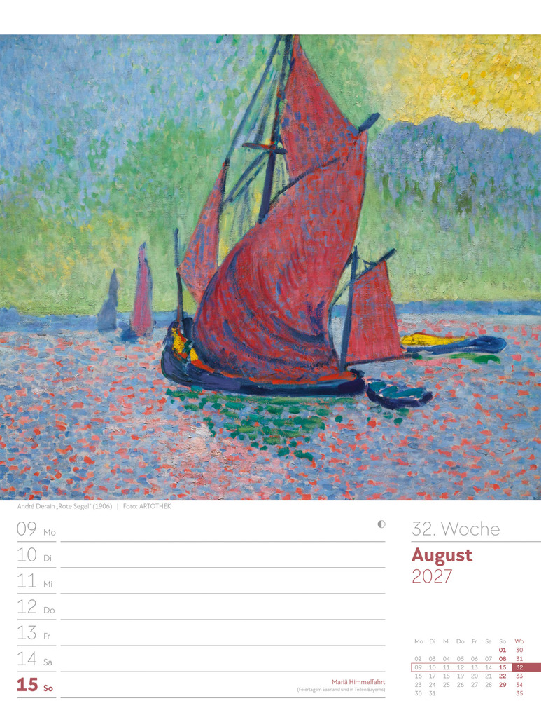 Weitere Ansicht: Kunstwelt Wochenplaner Kalender 2027 | Impressionismus und Klassische Moderne | Ackermann Kunstverlag GmbH