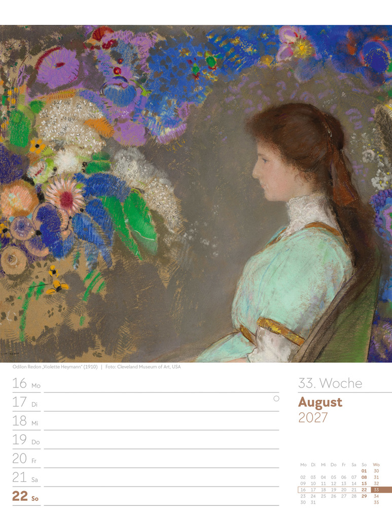 Weitere Ansicht: Kunstwelt Wochenplaner Kalender 2027 | Impressionismus und Klassische Moderne | Ackermann Kunstverlag GmbH
