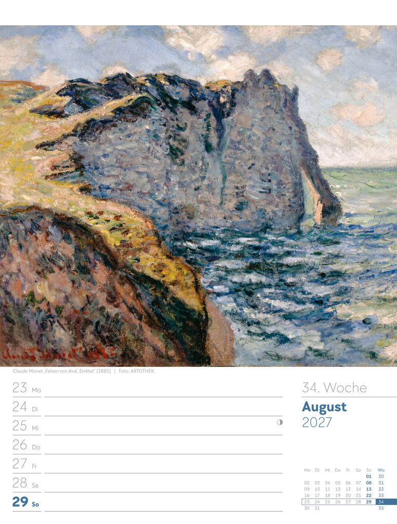 Weitere Ansicht: Kunstwelt Wochenplaner Kalender 2027 | Impressionismus und Klassische Moderne | Ackermann Kunstverlag GmbH