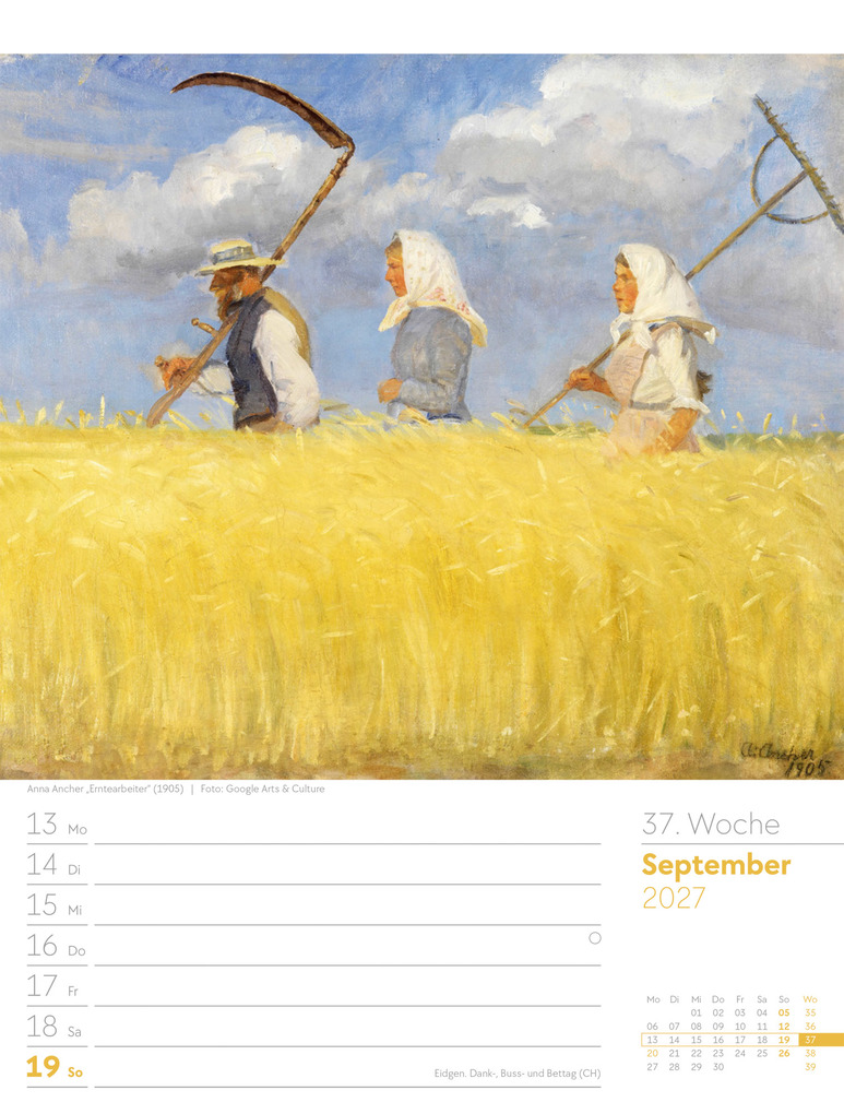 Weitere Ansicht: Kunstwelt Wochenplaner Kalender 2027 | Impressionismus und Klassische Moderne | Ackermann Kunstverlag GmbH