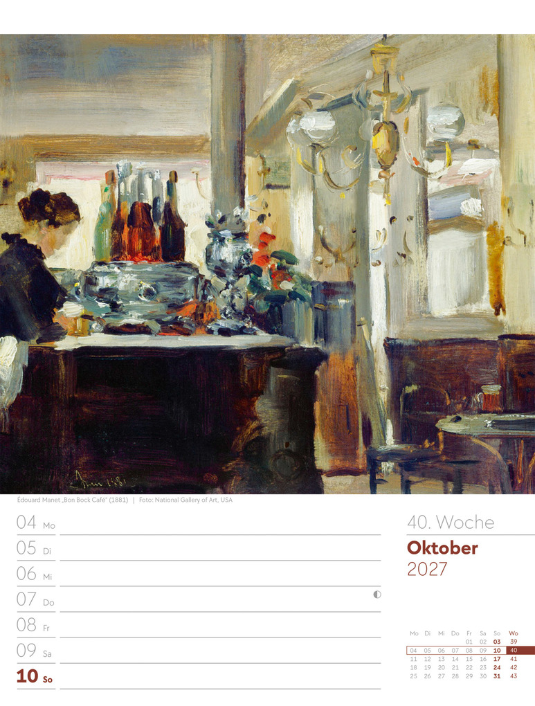 Weitere Ansicht: Kunstwelt Wochenplaner Kalender 2027 | Impressionismus und Klassische Moderne | Ackermann Kunstverlag GmbH