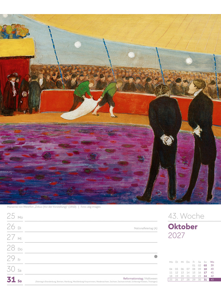 Weitere Ansicht: Kunstwelt Wochenplaner Kalender 2027 | Impressionismus und Klassische Moderne | Ackermann Kunstverlag GmbH