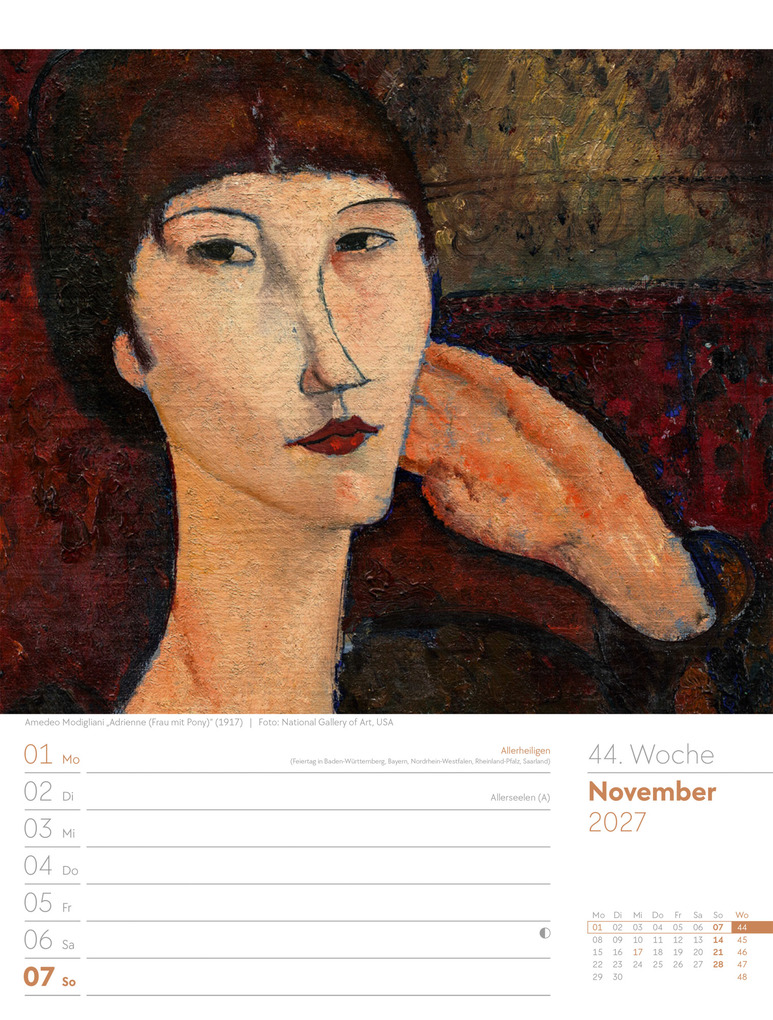 Weitere Ansicht: Kunstwelt Wochenplaner Kalender 2027 | Impressionismus und Klassische Moderne | Ackermann Kunstverlag GmbH