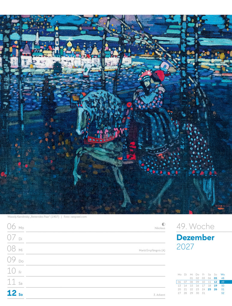 Weitere Ansicht: Kunstwelt Wochenplaner Kalender 2027 | Impressionismus und Klassische Moderne | Ackermann Kunstverlag GmbH