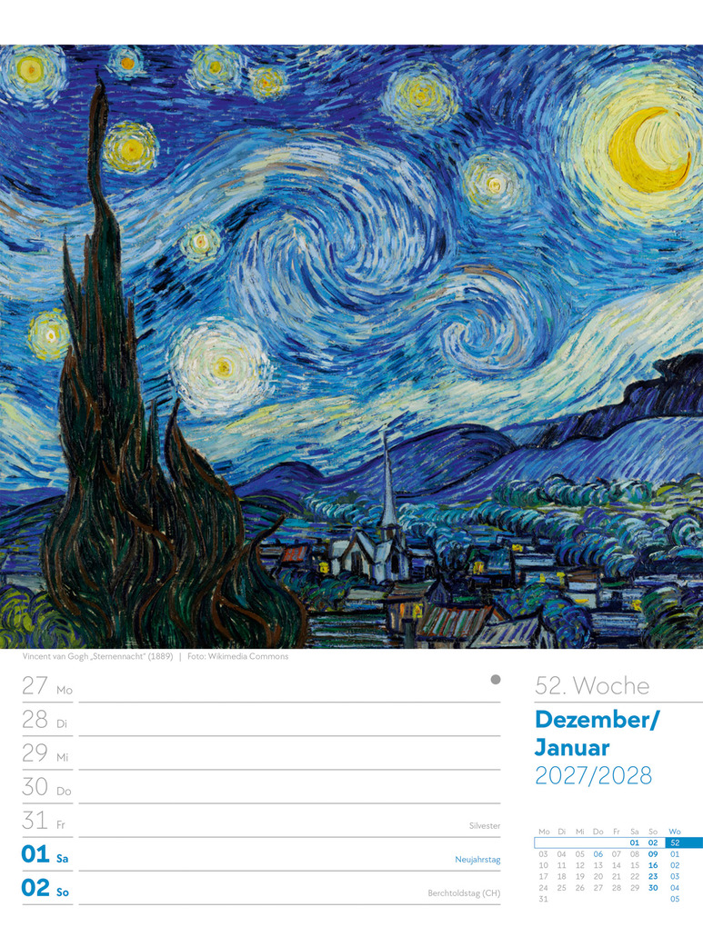 Weitere Ansicht: Kunstwelt Wochenplaner Kalender 2027 | Impressionismus und Klassische Moderne | Ackermann Kunstverlag GmbH