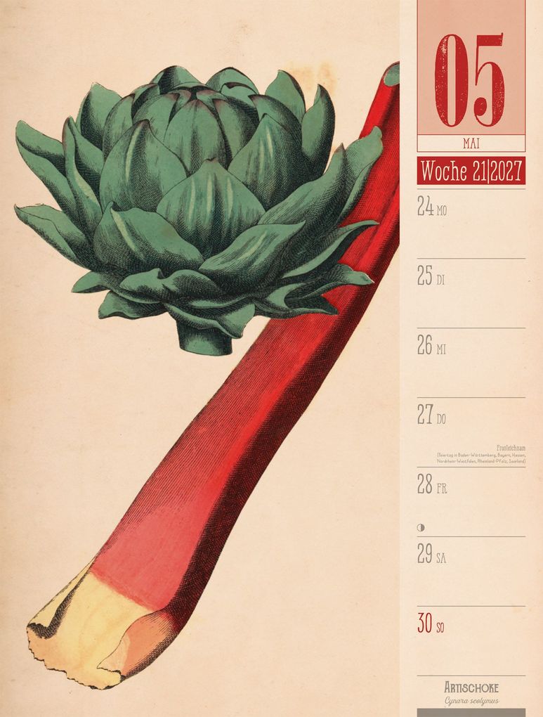 Weitere Ansicht: Culinarium Wochenplaner Kalender 2027 | Küche, Kräuter, Kurioses | Ackermann Kunstverlag GmbH