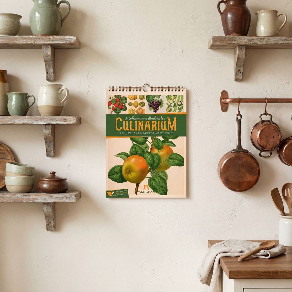 Weitere Ansicht: Culinarium Wochenplaner Kalender 2027 | Küche, Kräuter, Kurioses | Ackermann Kunstverlag GmbH
