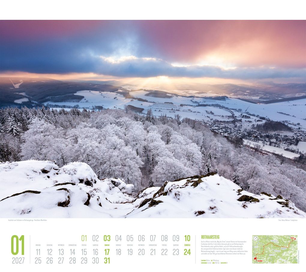 Weitere Ansicht: Deutschland Wanderland Kalender 2027 | Die schönsten Wanderwege | Ackermann Kunstverlag GmbH