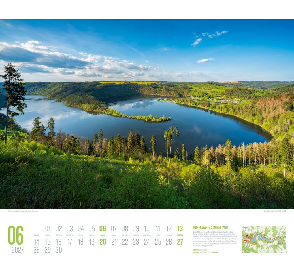 Weitere Ansicht: Deutschland Wanderland Kalender 2027 | Die schönsten Wanderwege | Ackermann Kunstverlag GmbH