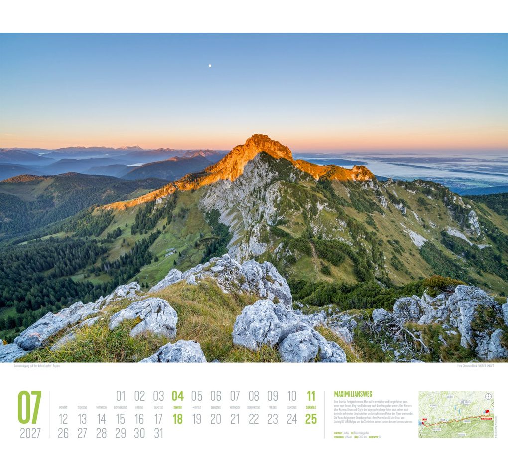Weitere Ansicht: Deutschland Wanderland Kalender 2027 | Die schönsten Wanderwege | Ackermann Kunstverlag GmbH